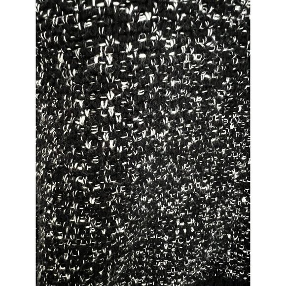 NEW LOFT Asymetrical Zip Knit Black Marbled Moto Cardigan Office Career … - Picture 6 of 10